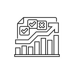 Poster - Trend Arrow Line Icon. linear style sign for mobile concept and web design. Outline vector icon.
