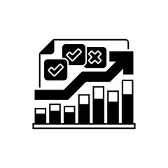 Poster - Trend Arrow Line Icon. linear style sign for mobile concept and web design. Outline vector icon.