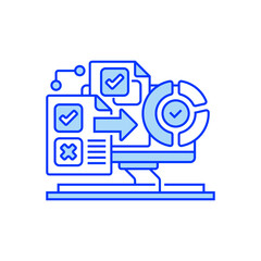 Poster - Data Entry Line Icon. linear style sign for mobile concept and web design. Outline vector icon.