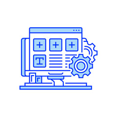 Poster - Form Builder Line Icon. linear style sign for mobile concept and web design. Outline vector icon.