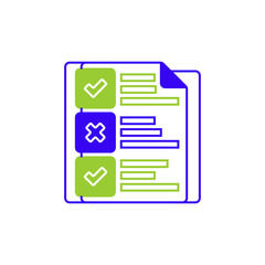 Poster - Survey Form Line Icon. linear style sign for mobile concept and web design. Outline vector icon.