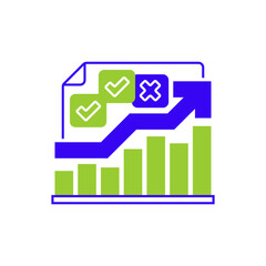 Poster - Trend Arrow Line Icon. linear style sign for mobile concept and web design. Outline vector icon.