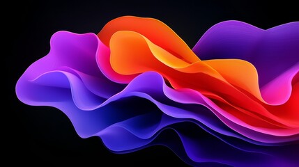 Fototapete - 3D technology abstract art dynamic fluid kv background creative design