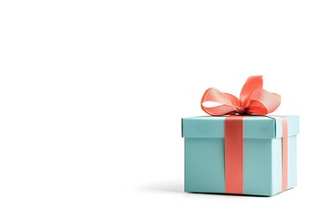 Single Gift box on white background