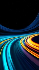 Poster - 3D technology abstract art dynamic fluid kv background creative design
