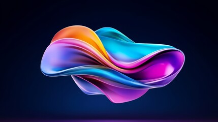 Fototapete - 3D technology abstract art dynamic fluid kv background creative design