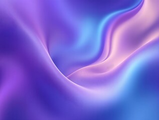 Poster - flowing, abstract, and colorful fabric or cloth with smooth gradients of purple and blue hues. The texture appears soft and flowing, resembling silk or a similar material.