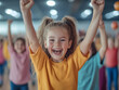 © Bohdan - Happy children enjoying an energetic group activity