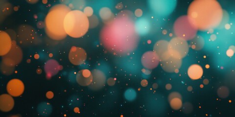 Wall Mural - soft orbs of light in vibrant colors blend together to form a captivating background, creating a mag