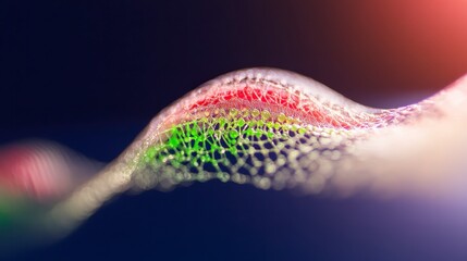 Abstract Macro Photography Colorful Network Structure Intricate Web like Pattern Vibrant Hues