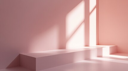 Poster - Pink Room Minimalist Product Display Platform