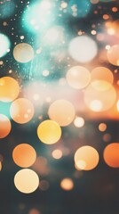 Poster - A soft abstract texture features glowing circles of light, creating an ethereal and tranquil ambiance that evokes serenity