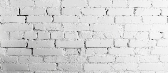 Poster - Modern white brick wall interior design ideal for contemporary homes offices and hotels showcasing minimalist aesthetics and versatile decor options