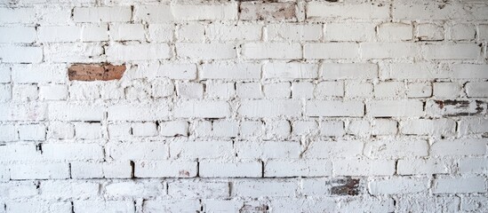 Poster - Textured white brick wall in a loft style interior ideal for contemporary home decor and design inspiration
