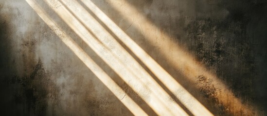 Poster - Artistic interplay of light and shadow on a textured wall creating dynamic visual contrast and mood through illumination effects