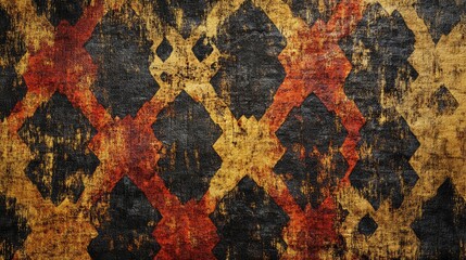 Poster - Abstract leopard skin pattern texture with rich earthy tones and intricate design, perfect for fashion and interior applications