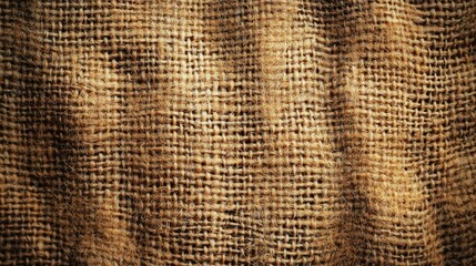 Poster - Natural burlap texture background with high resolution showcasing intricate woven patterns and earthy tones for design and craft projects.