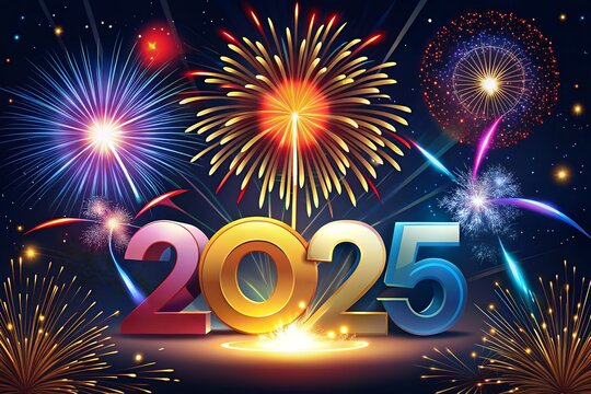 Number 2025 Festive design for Christmas background.