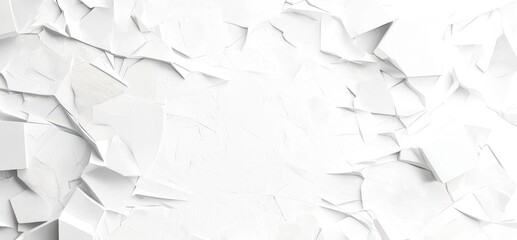 Poster - White background with a lot of white pieces scattered around it