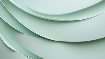 Poster - Abstract Green Paper Curves Swirling Design