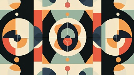 Poster - Abstract Geometric Art Featuring Circles and Shapes