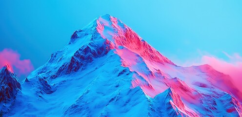 Poster - Mountain with a pinkish hue