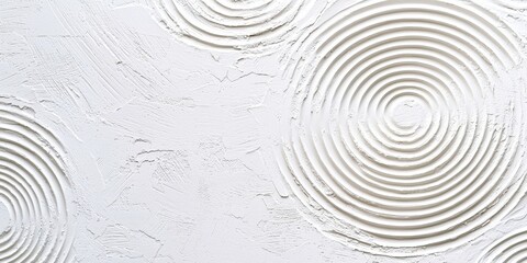 Poster - White wall with a white circle on it
