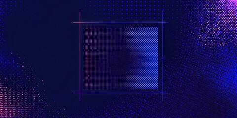 Wall Mural - blue background with a square in the middle