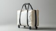 © Oleksandr - Stylish white luggage bag on wheels showcasing modern design and portability for travelers on the go