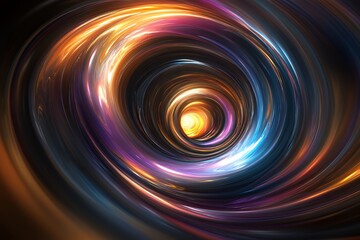 Poster - Abstract swirling vortex of vibrant light and color
