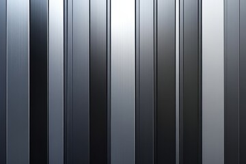 Poster - Exploring the interplay of light and shadow on metallic panels in a modern urban environment. Generative AI
