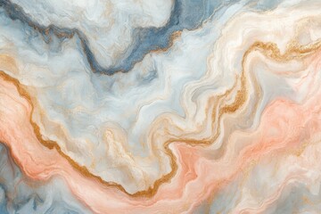 Poster - Soft swirls of pastel colors blend harmoniously to create an abstract landscape of tranquility and depth. Generative AI