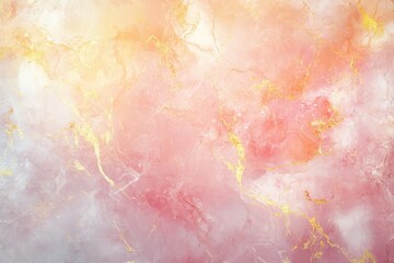 Poster - Warm hues blend seamlessly to create a dreamy abstract artwork that inspires tranquility and reflection. Generative AI