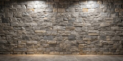 Poster - Illuminated Stone Wall Texture with Subtle Floor Detail