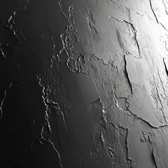 Wall Mural - Graphite textured concrete wall with cracks and glossy reflections