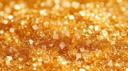 Poster - Elegant golden shimmering texture with sparkling bokeh ideal for warm and sophisticated design backgrounds