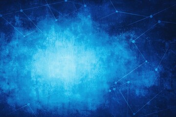 Poster - Abstract Blue Background with Geometric Connections and Digital Texture Effects