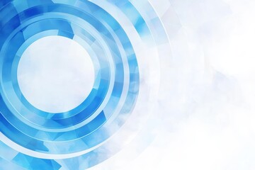 Poster - Abstract Blue Circular Pattern Design on Soft Light Background for Creative Use