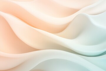 Poster - Graceful waves of pastel colors dance gently, evoking serenity and calm in a serene abstract composition. Generative AI