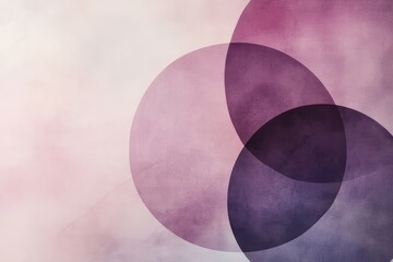 Poster - Abstract design with overlapping circles in pastel shades creating a serene and harmonious visual experience in a modern setting. Generative AI