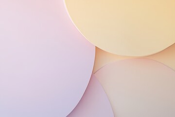 Poster - Soft pastel circles create an abstract composition with gentle hues and rounded shapes in a calming aesthetic. Generative AI