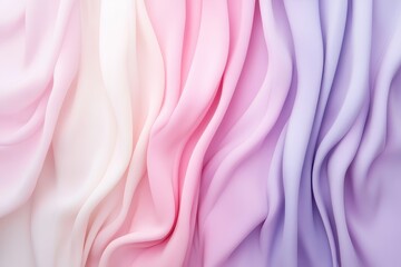 Poster - Soft fabric folds in pastel colors create a serene, harmonious visual experience for interior decor inspiration. Generative AI