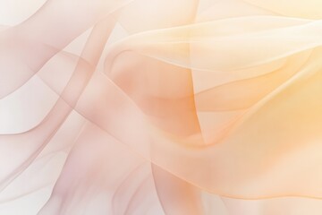 Poster - Soft abstract fabric waves in warm pastel tones creating a serene and tranquil atmosphere for background design. Generative AI
