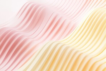 Poster - Textured waves in soft pink and yellow shades create a gentle and soothing visual experience in modern design. Generative AI