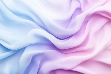 Poster - Elegant fabric draped in soft pastel colors with smooth waves and folds creating a calming visual effect. Generative AI