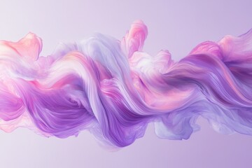 Poster - Flowing waves of pastel colors create a dreamy abstract composition with soft textures and gradients. Generative AI