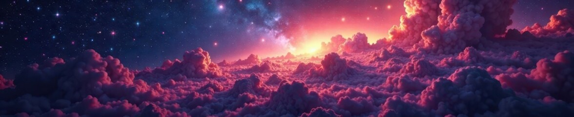 Wall Mural - Vast, star-studded expanse, cosmic dust visible , wonder, infinite, shine