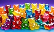 © PlatypusMi86 - Vibrant array of colorful gummy bears against gradient background