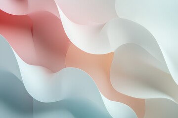 Poster - Abstract pastel waves flowing gently together
