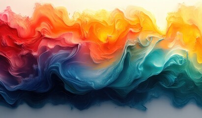Poster - Abstract Colorful Flowing Lines Background with Vibrant Colors and Minimalistic Design